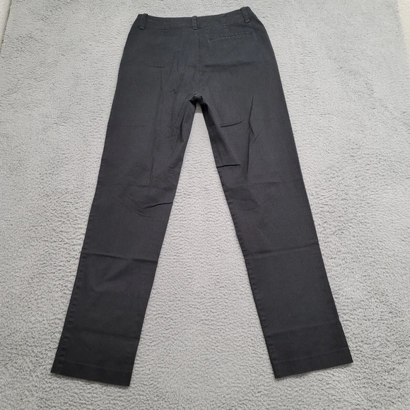 Chaps Pants Womens 4 Black Straight Dress Slacks Casual Flat Front Pockets Work - Picture 4 of 11
